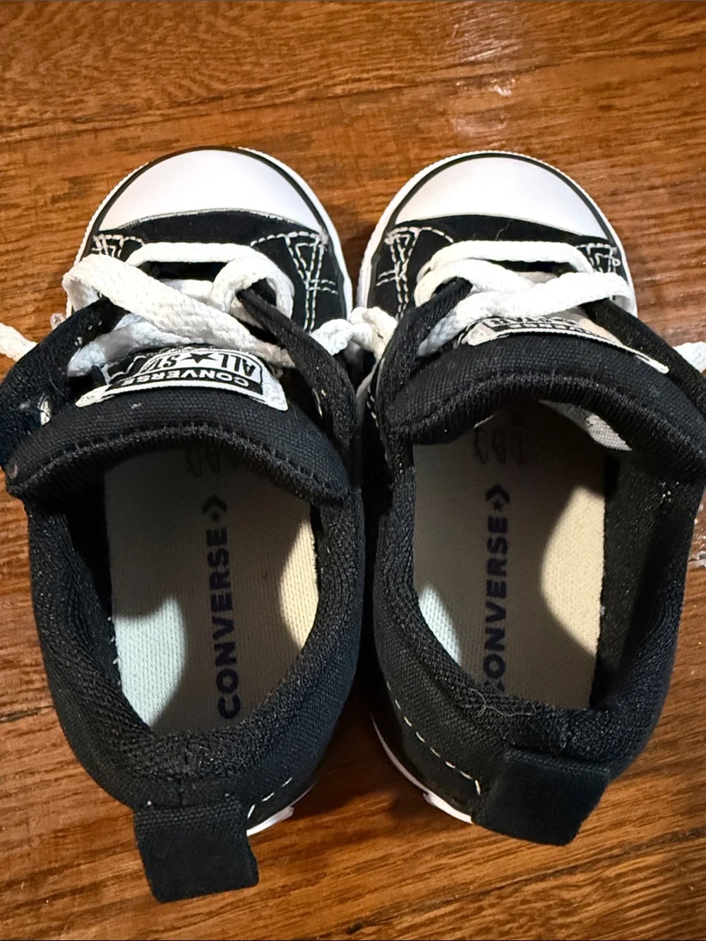 Converse Kids Black and White Low Top Sneakers